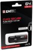 Pendrive, 64GB, USB 3.2, titkosított, EMTEC "B120 Click Secure"