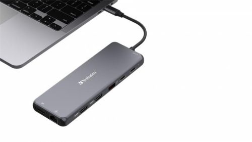 USB elosztó-HUB, 2xUSB-C PD/2xHDMI/DP/6xUSB-A/RJ45/audio, VERBATIM