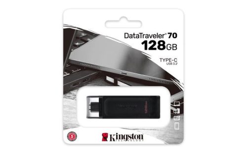 Pendrive, 128GB, USB-C, KINGSTON "DataTraveler 70"