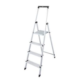   Állólétra, 4 lépcsőfokos, alumínium, KRAUSE "Solidy"
