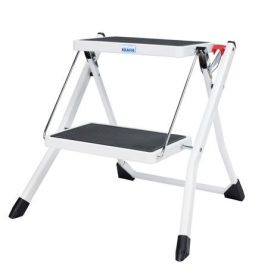   Fellépő, összecsukható, 2 lépcsőfokos, acél, KRAUSE "Picoly"