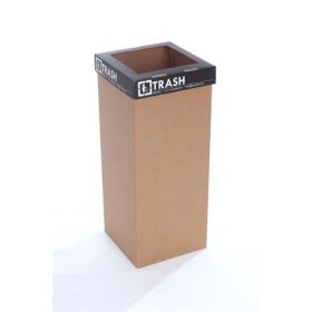   Szelektív hulladékgyűjtő, újrahasznosított, angol felirat, 50 l, RECOBIN "Office", fekete