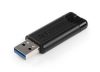 Pendrive, 128GB, USB 3.2, VERBATIM "Pinstripe", fekete