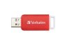 Pendrive, 16GB, USB 2.0, VERBATIM "Databar", piros
