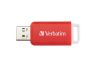 Pendrive, 16GB, USB 2.0, VERBATIM "Databar", piros