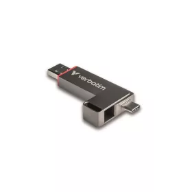   Pendrive, 256GB, USB-A/C 3.2 Gen1, VERBATIM "Dual QuickStick", fekete