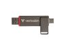 Pendrive, 512GB, USB-A/C 3.2 Gen1, VERBATIM "Dual QuickStick", fekete