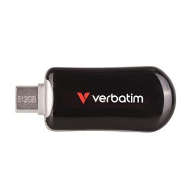   Pendrive, 512GB, USB-C 3.2 Gen1, VERBATIM "Plectra", fekete