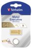 Pendrive, 64GB, USB 3.2, VERBATIM "Executive Metal", arany