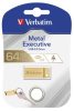 Pendrive, 64GB, USB 3.2, VERBATIM "Executive Metal", arany