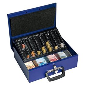   Pénzkazetta, 35,5x27,5x10 cm, WEDO "UNIVERSA", kék