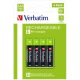 Tölthető elem, AAA mikro, 4x950 mAh, VERBATIM