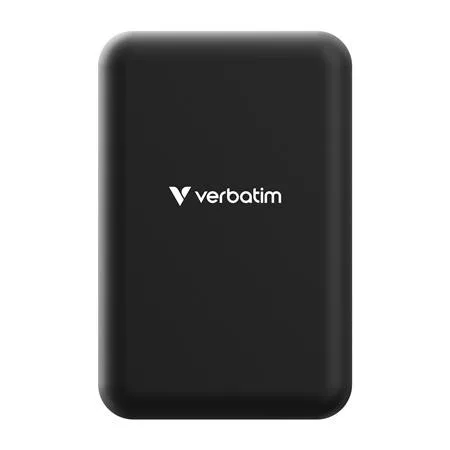 Power bank, mágneses (vezeték nélküli), 20.000mAh, VERBATIM "Charge n Go Essentials", fekete