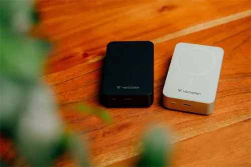 Power bank, mágneses (vezeték nélküli), 20.000mAh, VERBATIM "Charge n Go Essentials", fekete