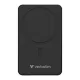 Power bank, mágneses (vezeték nélküli), 10.000mAh, VERBATIM "Charge n Go Essentials", fekete