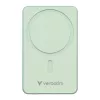 Power bank, mágneses (vezeték nélküli), 10.000mAh, VERBATIM "Charge n Go Essentials", zöld