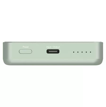 Power bank, mágneses (vezeték nélküli), 10.000mAh, VERBATIM "Charge n Go Essentials", zöld