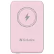 Power bank, mágneses (vezeték nélküli), 10.000mAh, VERBATIM "MCP-10, rózsaszín