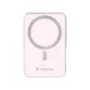 Power bank, mágneses (vezeték nélküli), 10.000mAh, VERBATIM "Charge n Go", rózsaszín