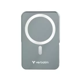   Power bank, mágneses (vezeték nélküli), 10.000mAh, VERBATIM "Charge n Go", szürke