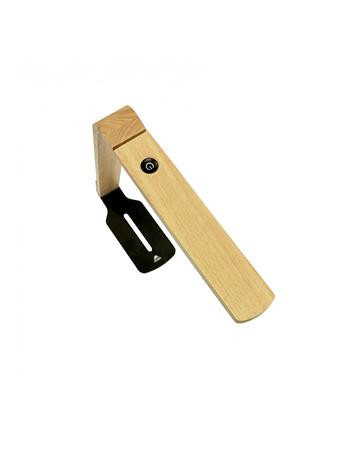 Asztali lámpa, LED, 4 W, ALBA "Ledaďka", természetes fa