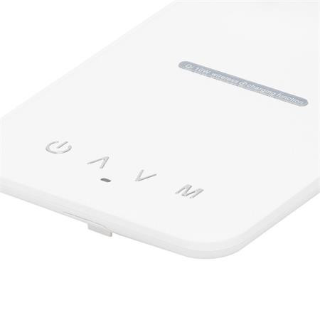 Asztali lámpa, LED, szabályozható, Qi töltővel, USB, HOME, fehér