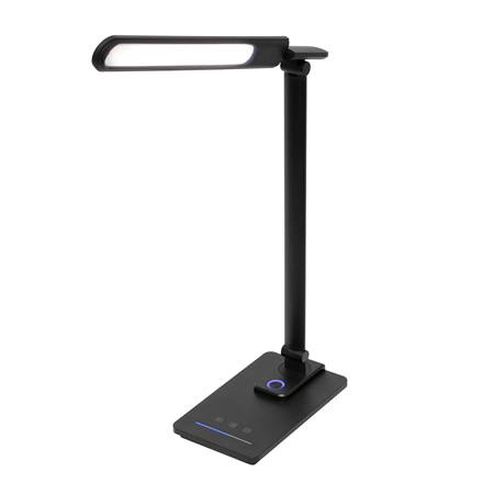 Asztali lámpa, LED, szabályozható, fém, éjjeli fény, HOME, fekete