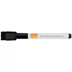   Táblamarker, kúpos hegyű, 2 mm, mágneses kupakkal, NOBO, fekete
