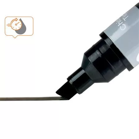 Táblamarker, vágott hegyű, 4 mm, NOBO, 4 db fekete