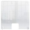 Védőfal, kiadó ablakkal, asztali, akril, 700x850 mm, NOBO, átlátszó
