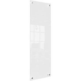   Üzenőtábla, üveg, fali, keskeny, 30x90 cm, NOBO "Home", fehér