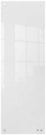 Üzenőtábla, üveg, fali, keskeny, 30x90 cm, NOBO "Home", fehér