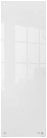 Üzenőtábla, üveg, fali, keskeny, 30x90 cm, NOBO "Home", fehér