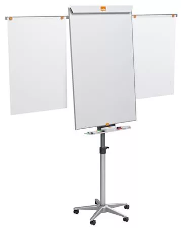 Flipchart tábla, mobil, NanoClean™ felületű, mágneses felület, 2 db segédkarral, NOBO