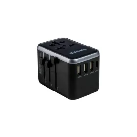   Utazó adapter, univerzális, USB-A(QC 3.0)/USB-C(PD61W)2xUSB, VERBATIM "UTA-04"