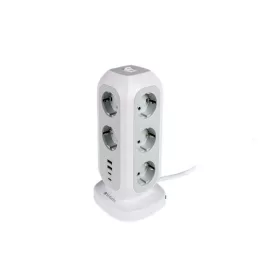   Elosztó, álló, 11 aljzat, 2xUSB-A, 2xUSB-C, VERBATIM "EUPT-01"