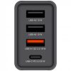 Hálózati töltő, 1xUSB-C PD (20W), USB-A QC 3.0, 2xUSB-A (10W), VERBATIM, fekete
