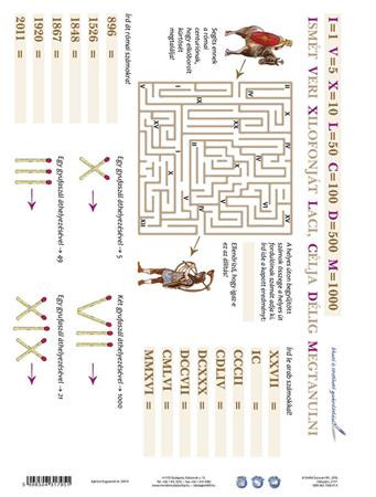 Tanulói munkalap, A4, STIEFEL"Római számok "