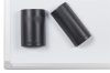 Mágneses tolltartó és táblatörlő, fekete, 12,8x6x3 cm