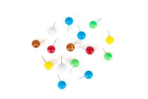 Térképtű, gömbfejű, 200 db, vegyes színű