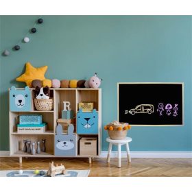   Krétás tábla, fekete felület, nem mágneses, 40x60 cm, fakeret, VICTORIA