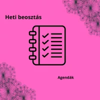 Agendák, heti beosztással
