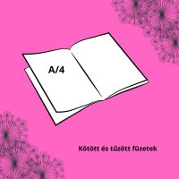Kötött és tűzött füzetek A/4-es méret