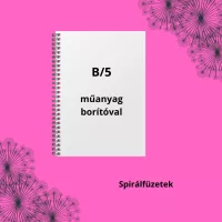 Spirálfüzetek B/5, műanyag borítóval