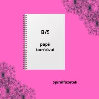 Spirálfüzetek B/5, papír borítóval