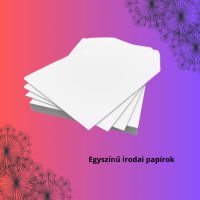 Egyszínű irodai papírok